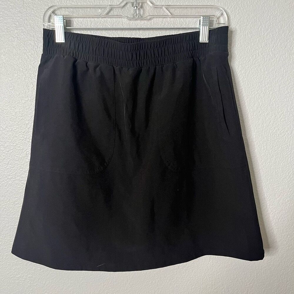 Lemon Way Women’s Skort Black Short Elastic Waist Sporty Golf Tennis Size Small